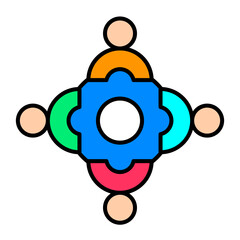 Colaboration Bussines team icon
