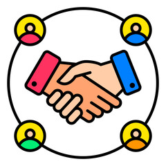 Colaboration Bussines team icon