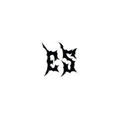 Obraz premium ES monogram logo design letter text name symbol monochrome logotype alphabet character simple logo