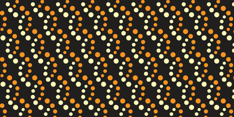 Smooth and simple pattern with large to small circles in orange and yellow