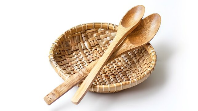 A Tableware on a White Background Image - a clean and inviting visual. The tableware on a white background image presents a neat and appealing scene, making it suitable for various dining or display s