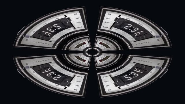 Retro analogue flip clock pattern