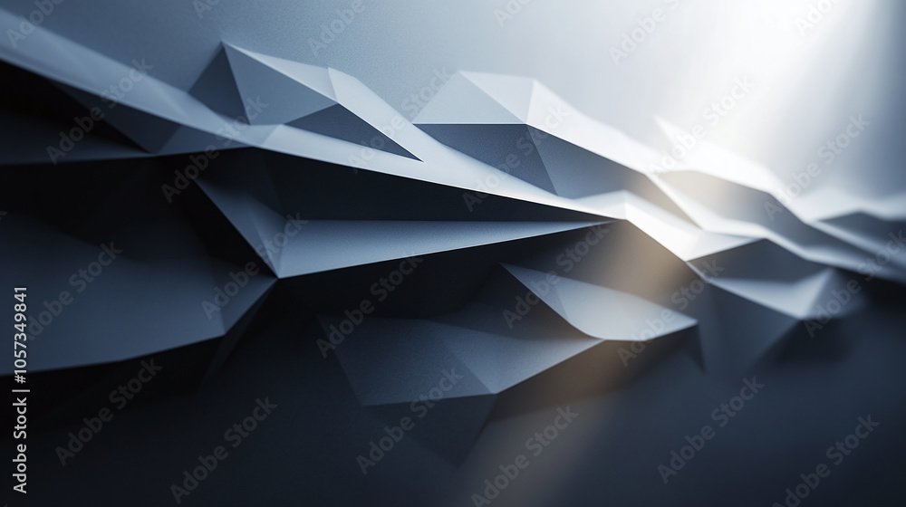 Poster sophisticated interplay of shadows and light on abstract angular surfaces in a contemporary setting