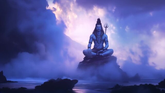 
Conceptual art featuring shiva, the hindu god representing power and spirituality. The artwork showcases vibrant colors and intricate details, symbolizing divine energy and cosmic balance.