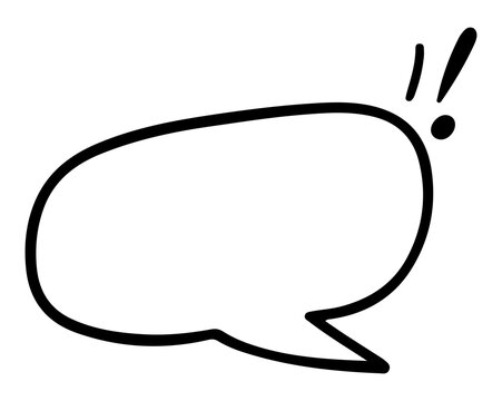 recommend clip art: Comic speech bubble png black outline, transparent background