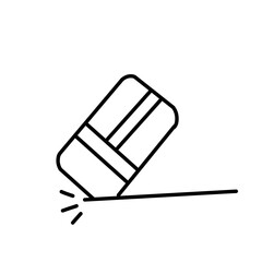 Eraser outline icon vector 