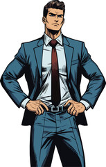 a person in a power pose, standing with hands on hips, chin slightly raised, and a subtle smile that conveys confidence.