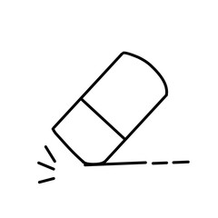 Eraser outline icon vector 