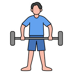 illustration of a man lifting weights