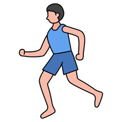 running person illustration