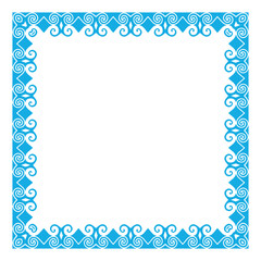 Square frame  with Greek meander ornament