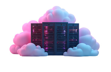 Secure Cloud Server Infrastructure for Modern Business Need Isolated In Transparent Background