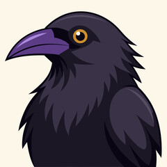 crow on a white background