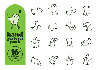 Hand icon gestures pack
