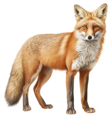 Fototapeta premium PNG Vintage drawing of red fox wildlife animal mammal.