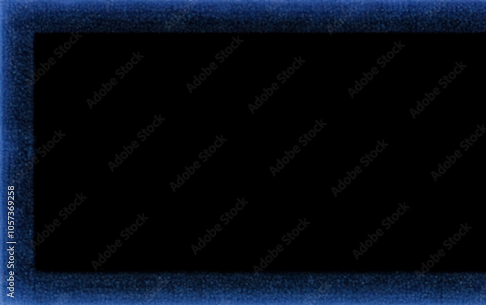 Poster A black background is framed by a blue border. The border is made of a textured material that appears to be a soft, fuzzy fabric.