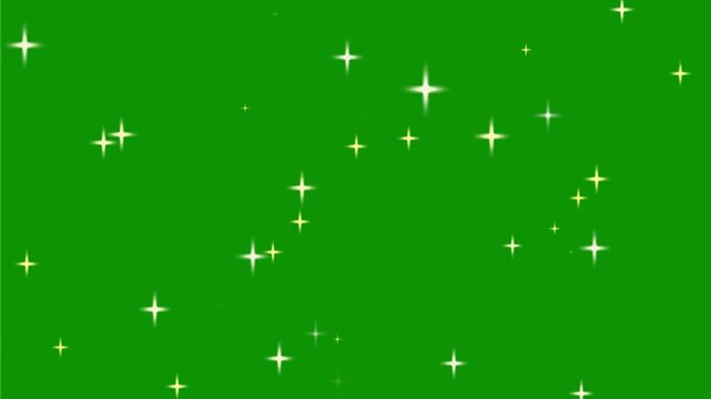  gold twinkling Star backdrop video footage, glitter blinking light effect on green screen background,  falling sparkling glitter animation, Twinkle glitter sparkling movement on green screen. 