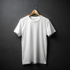 white  colour t-shirt mockup  and no text with a black background