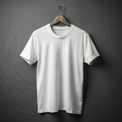 white  colour t-shirt mockup  and no text with a black background