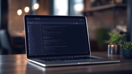 A laptop displaying an encrypted email service running
