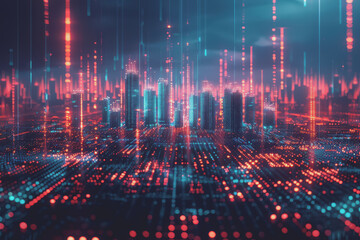 Fototapeta premium Stock market or futures trading chart suitable for financial investment.
