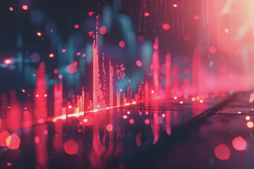 Stock market or futures trading chart suitable for financial investment.