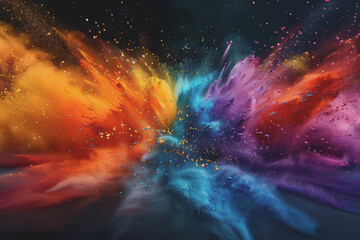 Brilliant colors, color explosion, abstract creativity, art.
