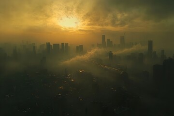 Dystopian Geoengineering Project Disperses Reflective Particles in Bleak Cityscape