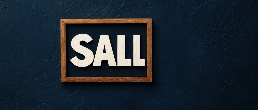 Creative display of the word 'sall' in a stylish frame against a dark textured background for artistic inspiration