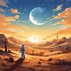 Fototapeta premium beautiful arabic islam concept design for Ramadam and Eid