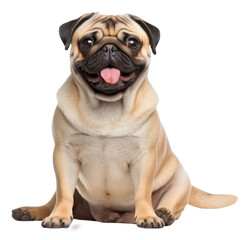Obraz premium PNG Pug panting animal mammal.