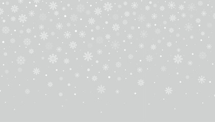 Winter background. It's snowing! It's Falling snowflakes on light gray background. Vector illustration.