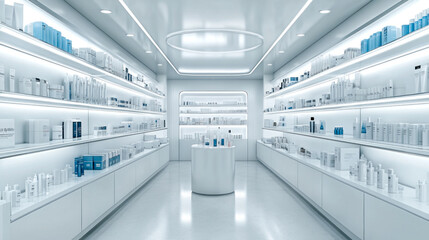 Interior of a body care outlet