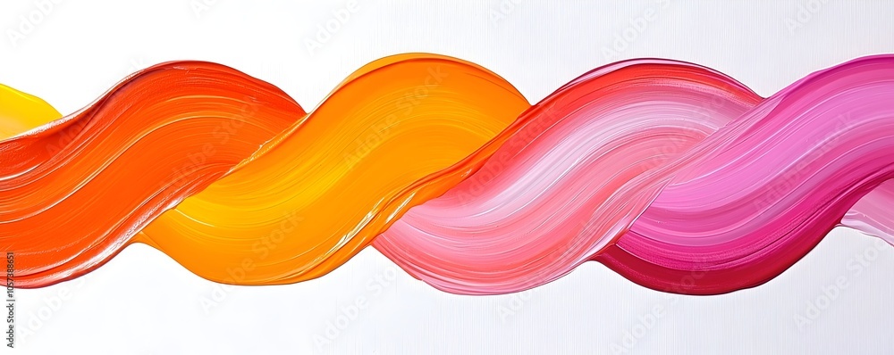 Poster vibrant oil paint streams - dynamic abstract composition with bold textures and fluid patterns for a