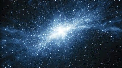 Abstract stardust scene with a cosmic background, ideal for space concepts, featuring a wide panorama layout and ample copy space for creative projects.