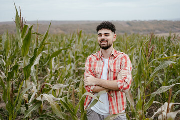 Young Man in Cornfield