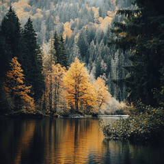 Obraz premium autumn in the mountains