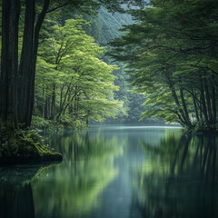 Obraz premium morning in the forest