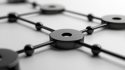 Closeup of a virtual cloud and circuit design, highlighting the integration of networks in hybrid computing.