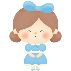 Ballerina in blue dress