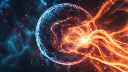 Intricate Abstract Metaphor Symbolizing Fragile Embryo Transfer Process