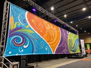 Vibrant Abstract Banner Design for Eye-Catching Visuals and Marketing Needs