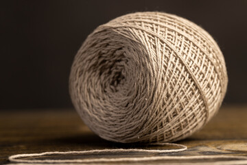 a new skein of grey thread is used for sewing
