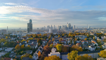 Frankfurt am Main, Deutschland, Skyline Blick auf Stadt