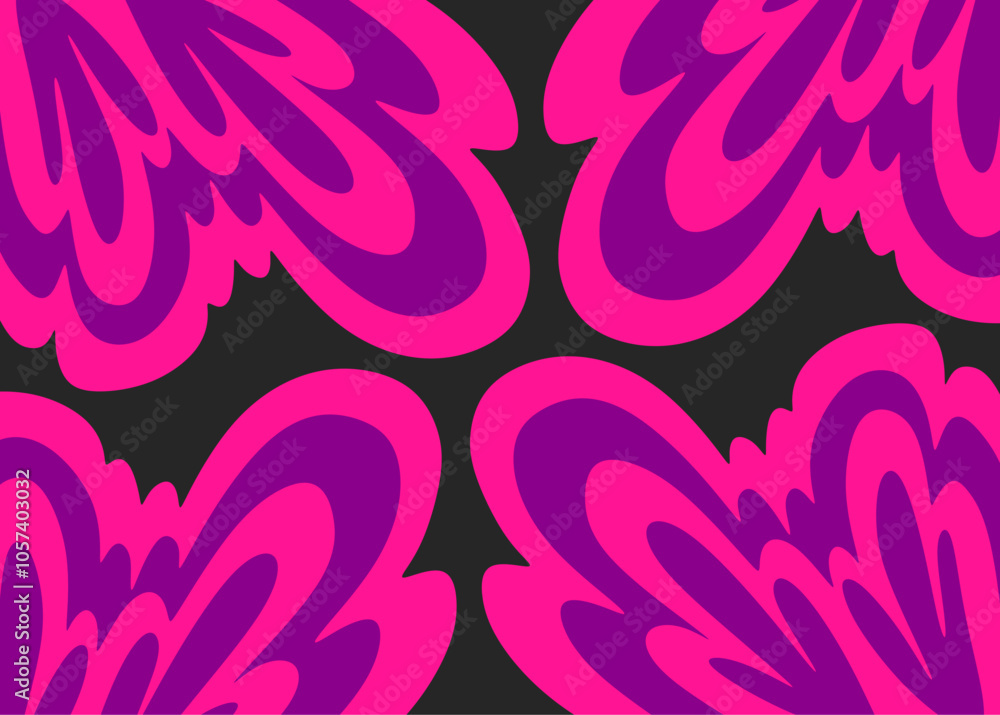Aufkleber abstract background with floral theme pattern. abstract gradient wavy lines pattern