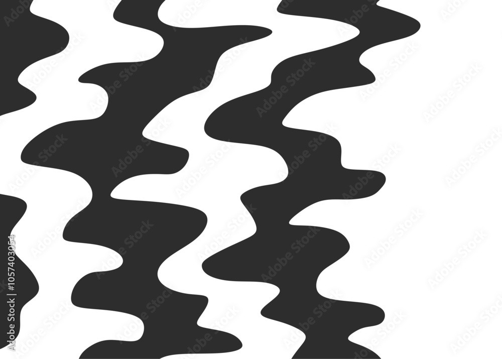 Poster abstract background with wavy lines pattern. seamless ink pattern