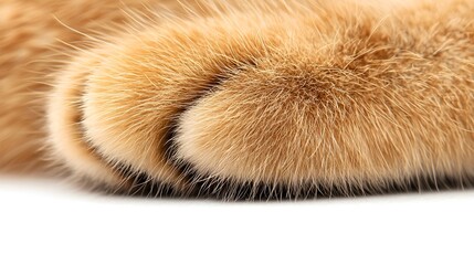 Fototapeta premium Close-Up of Cornish Rex Cat Paw - Showcasing Unique Fur Texture and Defined Paw Pads for Pet Lovers and Animal Enthusiasts