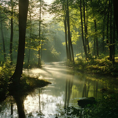 morning in the woods