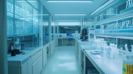 Fototapeta premium A high-tech lab where scientists are developing life-saving medical treatments