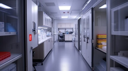 A high-tech lab where scientists are developing life-saving medical treatments